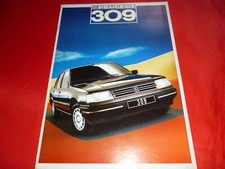 1987 Peugeot 309 GLD GL Profile GR GRD GR Injection SR GT Injection Brochure