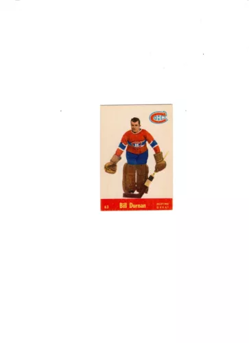 1955-56 Parkhurst hockey, #63, Bill Durnan, rookie