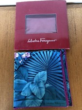 NIB-Salvatore Ferragamo Large Square Silk Scarf Jungle Print Tiger Giraffe Italy