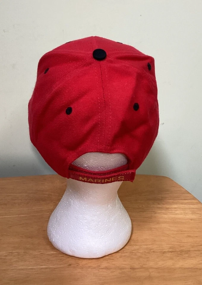 U.S Marines Adjustable Red Baseball Cap Hat Heavy Embroidery Mitchell Proffitt Foto 4 de 4