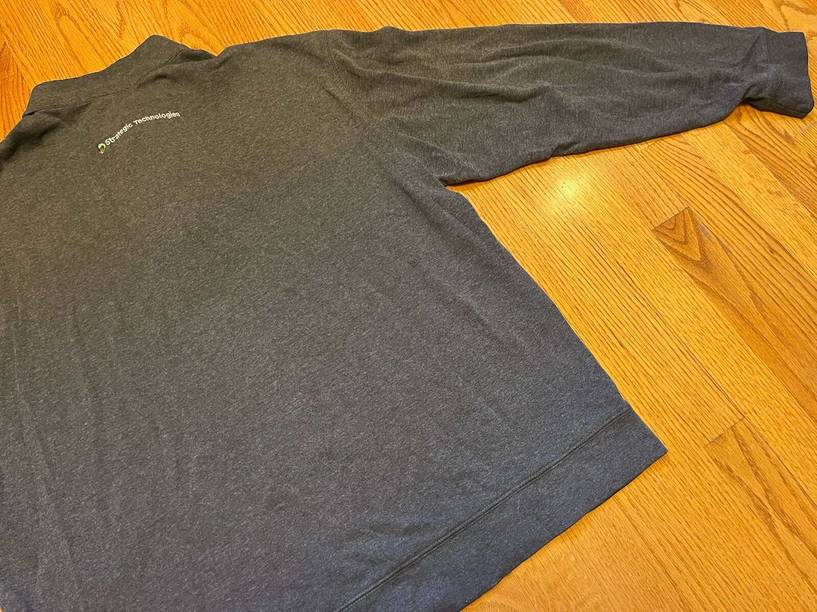 GOOGLE logo 1/4 ZIP Pullover Sweatshirt Gray Larg… - image 14