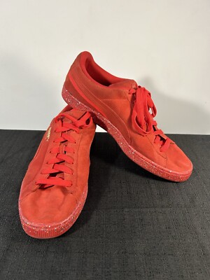 Size 10.5 - PUMA Suede Triplex Mono Red Paint Splatter