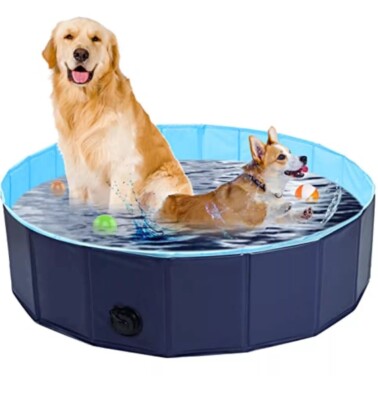 Foldable Dog Pool, 120x30cm Pet Swimming Pool Pet Dog Cat Bathing