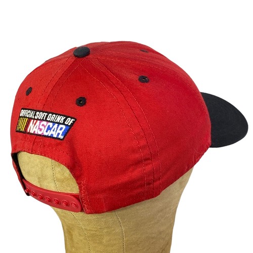 Vtg Coca Cola Nascar Red Black Brim Snapback Made in USA Hat Baseball Cap - Picture 5 of 11