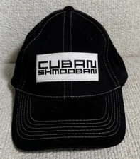 CAO Cigar  Hat Cap Cuban Shmooban Elastic Band Black Logo Front and Back