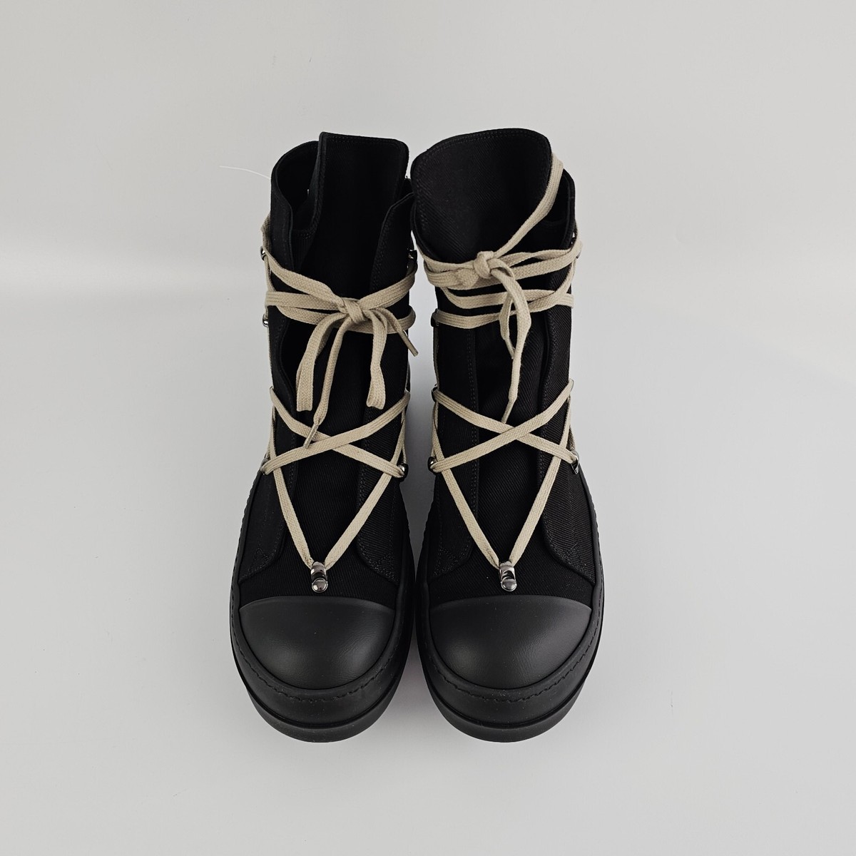 【RICK OWENS】ブラック Hollywood Overdyed Denim スニーカー DRKSHDW - SHOES - Rick Owens