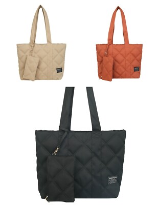 Tote Bag for Women, Puffer Tote Bags with Zipper, Travel Essentials Quilted Bag