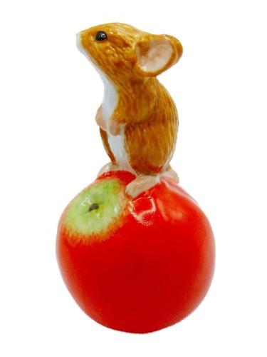 Richard Cooper The Cottage Studio Bone China Baby Mouse on Apple 118BC - Picture 4 of 7