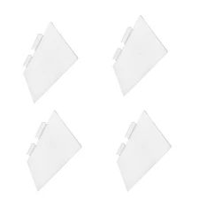4 Pc Slatwall Shelves Shelf Shoe 12'' x 6'' Display Flat Styrene Clear Acrylic