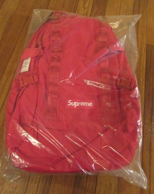 supreme backpack red