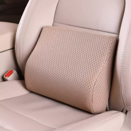 Memory Foam Lumbar Support Pillow - Lower Back Support Cushion for Car Seat     