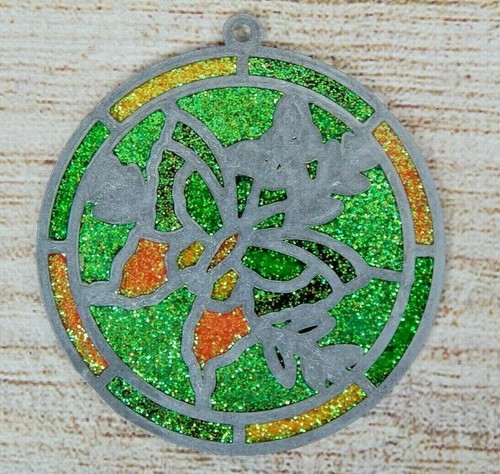 Vintage Suncatcher Colorful Round Butterfly Window Decoration Ornament - Picture 2 of 3