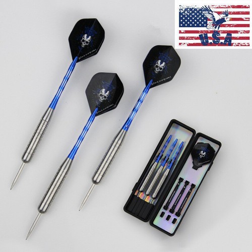 2 Box 28g Professional Stainless Steel Tip Darts Sets with Dart Flights Case - Picture 3 of 8