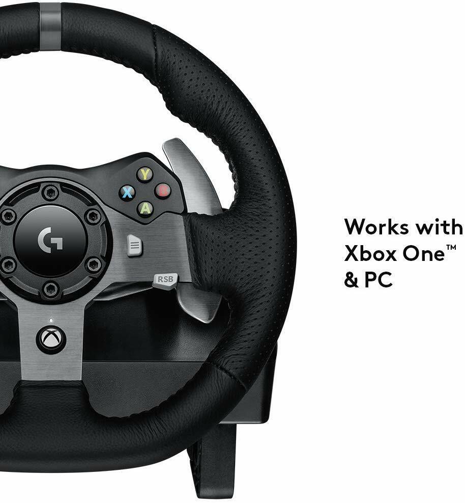  Logitech Driving Force G920 Steering Wheel and Pedals,  941-000123 (Steering Wheel and Pedals f/PC and Xbox One) : Video Games