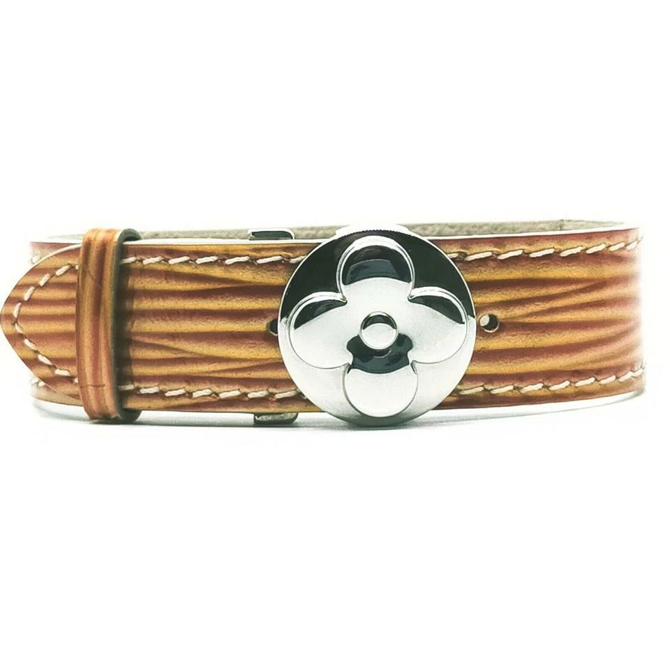 Louis Vuitton Brown Epi Fleur Good Luck Flower Bracelet Lucky 862787