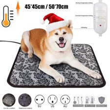 Electric Pet Heating Pad Warmer Bed Heated Mat Dog Cat Blanket Waterproof