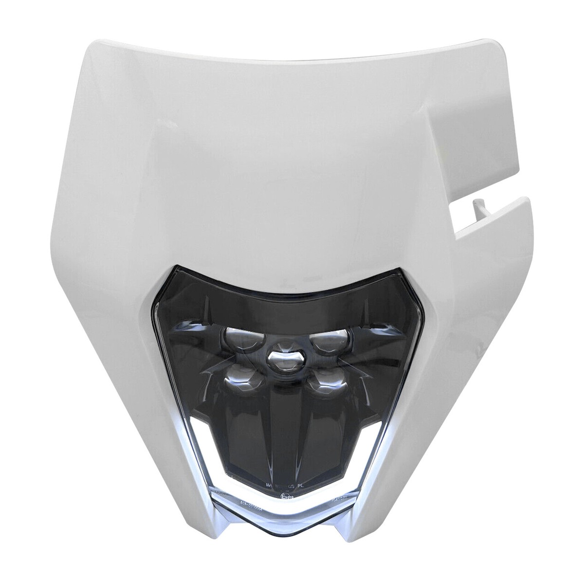 Mascherina V-Face Con Plastica Inferiore - Bianco, Brand Racetech - Foto 5