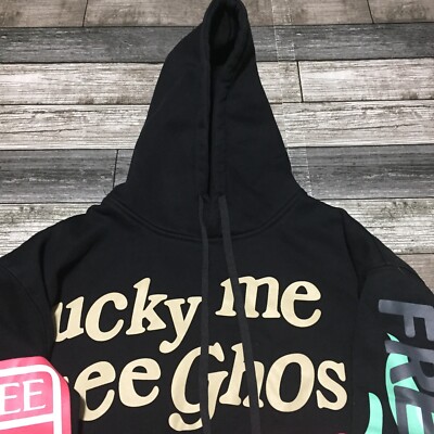 Camp Flog Gnaw Kids See Ghosts Hoodie Men's M Black Pullover (Read