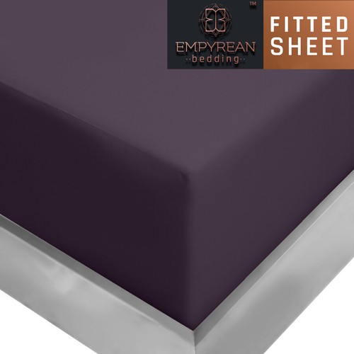 21” Extra Deep Pocket Ultra Soft Fitted Sheet Elastic All Around,Full - Eggplant - Picture 5 of 5
