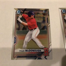 TYLER McDONOUGH #3 Red Sox RC 2021 1st Bowman Chrome Draft - Chrome Base - KI