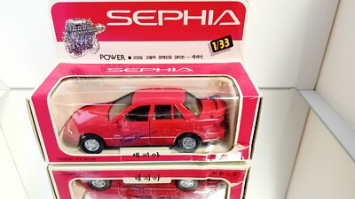 Kingstar Toy Mini Car Kia Sephia Red 1:33 Korea Near Mint in Box