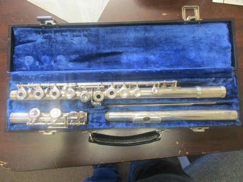 Reynolds Contempora Solid Silver Flute, Open Hole, Offset G, C-Foot, Needs repad
