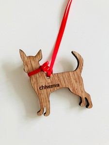 Details About Chiwawa Christmas Decoration Personalised Dog Key Ring Or