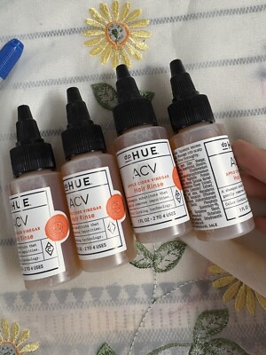 4x dp Hue DPHue ACV Apple Cider Vinegar Hair Rinse Travel Mini 30 ml / 1 oz New