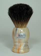 Horn look Genuine Badger Shaving Brush 20mm Hans Baier Handmade in Germany