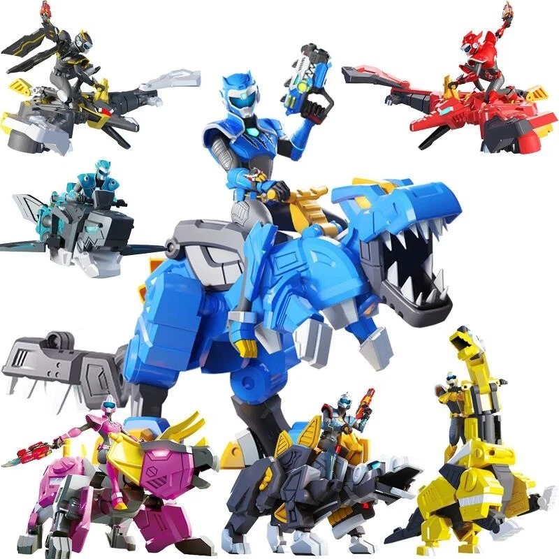 JUMPGO Miniforce Super Dino Power Armorbot Trans Head | T-Rex Dinosaur Robot Figure Toy