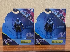 Set of 2 DC Blue Beetle Spin Master Hero Mode and Battle Mode Action Figures 4”