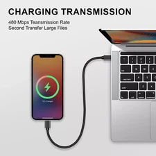 6FT Type C to Type C Fast Charging Cable Cord For Samsung Galaxy S20 S21 Black