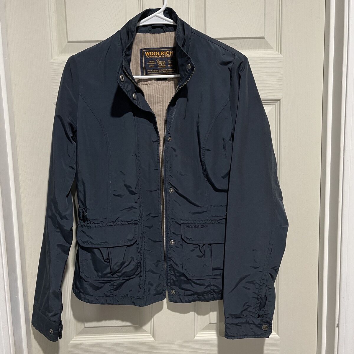 WOOLRICH John Rich & Bros Parka Shell Navy Blue Jacket Size WOOLRICH John Rich & Bros Parka Shell Navy Blue Jacket Size