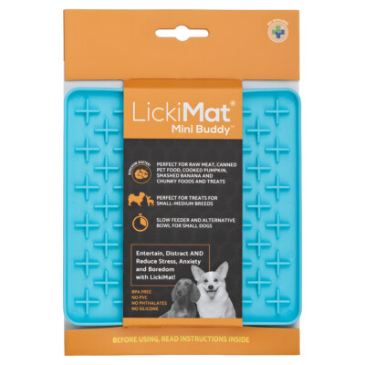 LickiMat Mini Buddy Tuff 15x15 cm Hundematte türkis - Für alle Hunde geeignet