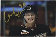 Chris Wagner Autographed 4x6 Photo Anaheim Ducks #80 Black A