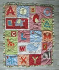 CoCaLo Baby Nursery Striped Numbers Letters Animals Crib Comforter