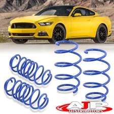 Blue Suspension Lowering Sport Springs Set For 2015-2021 Ford Mustang S550 V6 V8