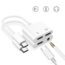 Audio Headphone 3.5MM/Charging Cable Adapter Spliter HUB for Samsung S20/S21/FE/