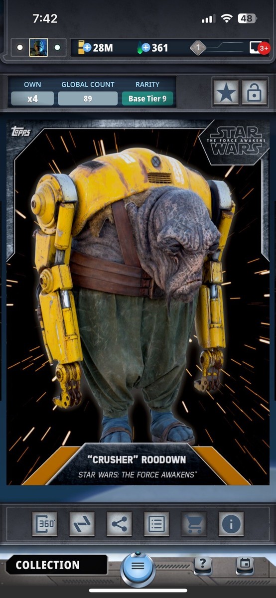 Topps Star Wars Digital Card Trader Tier 9 - Orange Hyperspace