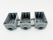 New Lot of 3 Cantex 5133364 Electrical Box PVC 1 Gang 3/4" Hub Marine Grade