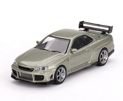 NISSAN Skyline GT-R (R34) Tommykaira R-z  - Millenium Jade - Mini GT 1:64