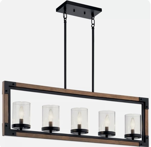 Kichler 44043 AUB Auburn Stained Marimount 5-Light 39"W Taper Candle Chandelier - Picture 2 of 4
