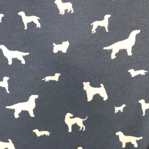 Vestido Lápiz Laura Ashley Talla 12 Imitación Envoltura Lateral Acanalado Azul Marino Estampado Perro Elástico - Imagen 6 de 9