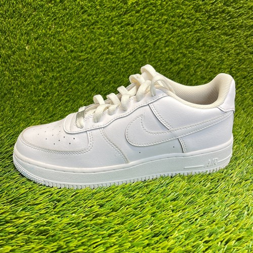 Nike Air Force 1 Low Boys Size 7Y Triple White Athletic Lifestyle Shoes Sneakers - Picture 3 of 10