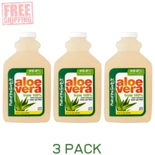 3 Fruit Of The Earth Aloe Vera Juice 100% Hand Cultivated Inner Gel Fillet 32oz
