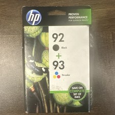 Genuine HP 92 Black 93 Tri Color Ink Cartridges, Exp. 01/2013 W1