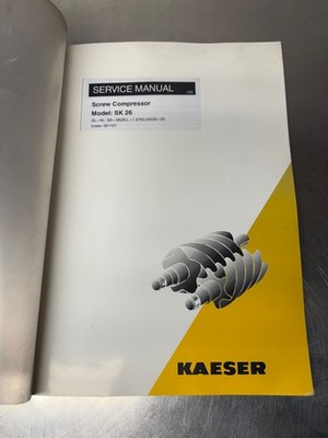 OEM KAESER SK-26 Screw Compressor Shop Service Manual