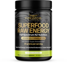 Raw Superfoods Natural Energy, Green Power, Vegan Muscle Health Aid FREZZOR