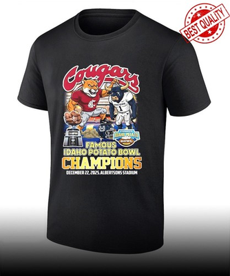#ad Washington Cougars 2025 Famous Idaho Potato Bowl Champions Shirt Black S 3XL $24.99