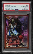 PSA/DNA 1996 Finest Refractor Antoine Walker PSA/DNA Authentic Card & Auto w5p